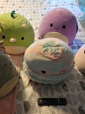 Squishmallows Pastel Rainbow Macaron, Dinosaur, Cat, Octopus And Snail. Rare Lg